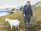 MAN WITH A GOAT, ANTRIM COAST, Whyte's 2010