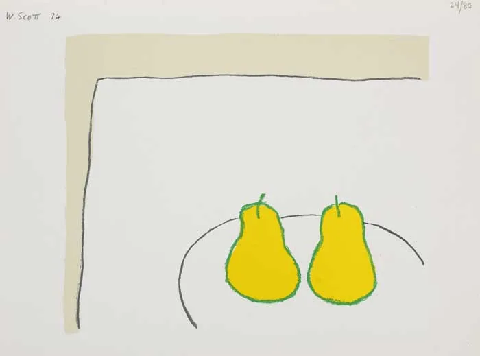William Scott, LEMON PEARS, 1974, lithograph (no. 24 from an edition of 85)