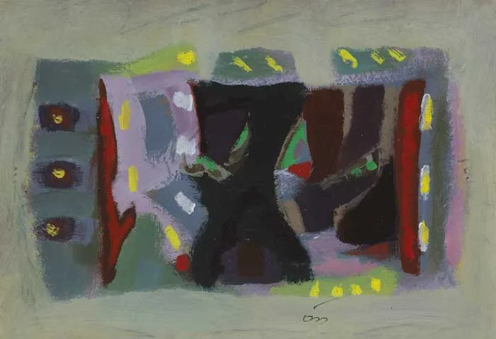 UNTITLED by Tony O'Malley, 1983, oil on paper, sold Mar 2010