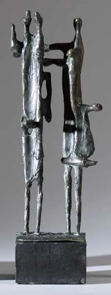 ABSTRACT FAMILY COMPOSITION by Edward Delaney, bronze, sold Mar 2010