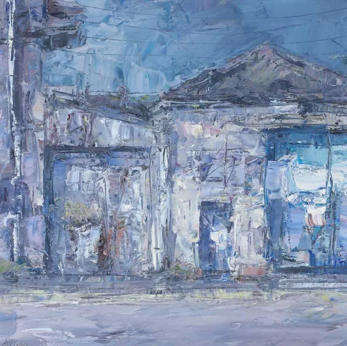 Aidan Bradley, WAREHOUSE DROGHEDA, COUNTY LOUTH, oil on board