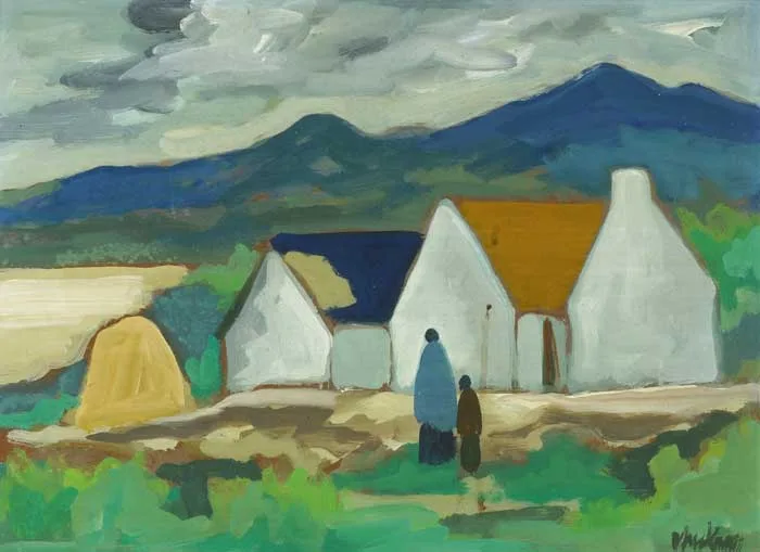 ON THE FARM by Markey Robinson, oil on board, sold Mar 2010