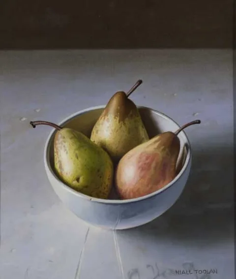 Niall Toolan, THREE PEARS, oil on canvas