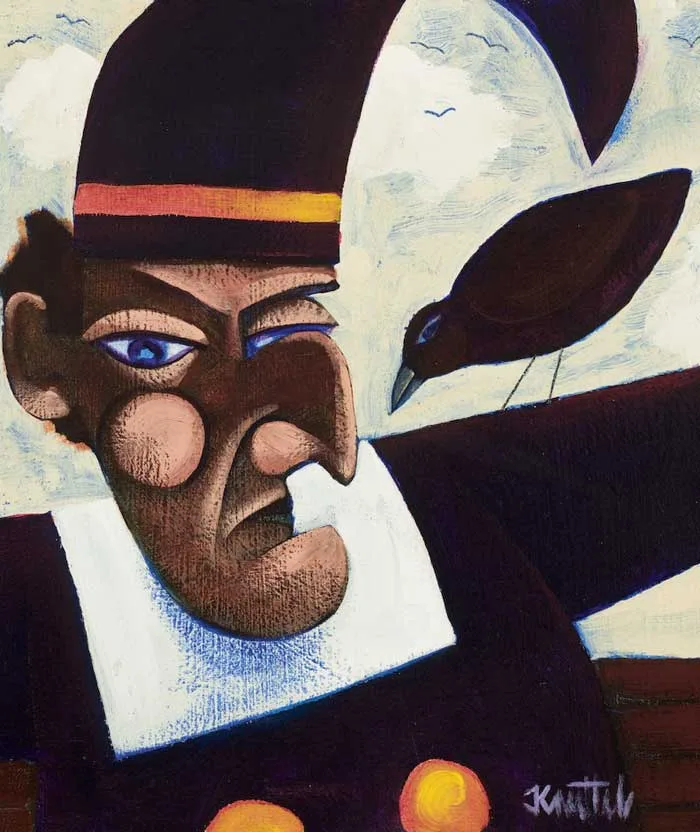 MR. PUNCH by Graham Knuttel, oil on canvas, offered Mar 2010