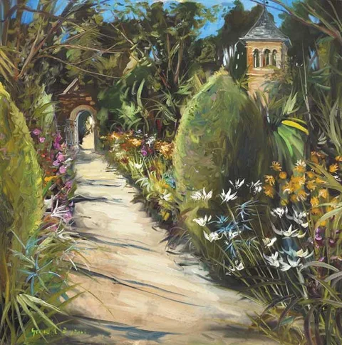 GARNISH ISLAND, WEST CORK by Gerard Byrne, oil on canvas, sold Nov 2009