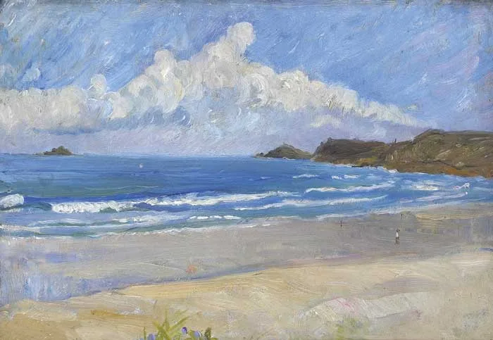 Estella Solomons, CAPE CORNWALL, oil on board