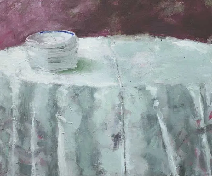 TABLE 2 by Ruth McDonnell, oil on canvas, offered Nov 2009