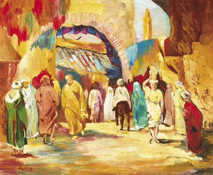 THE SOUK, MARRAKESH by Austin Doyle, oil on canvas, offered Nov 2009