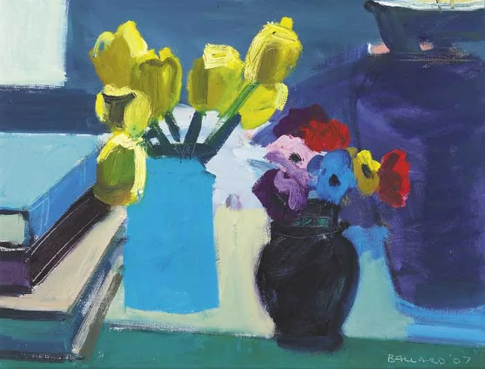 BLUE VASE by Brian Ballard, 2007, oil on canvas, offered Nov 2009