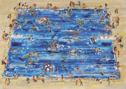 Stephen Forbes, ALL THE YELLOW ARMBANDS, 2006, oil on canvas