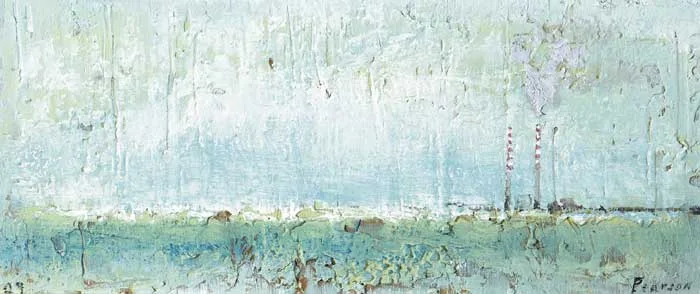 CHIMNEYS, DUBLIN BAY by Peter Pearson, oil on board, offered Nov 2009