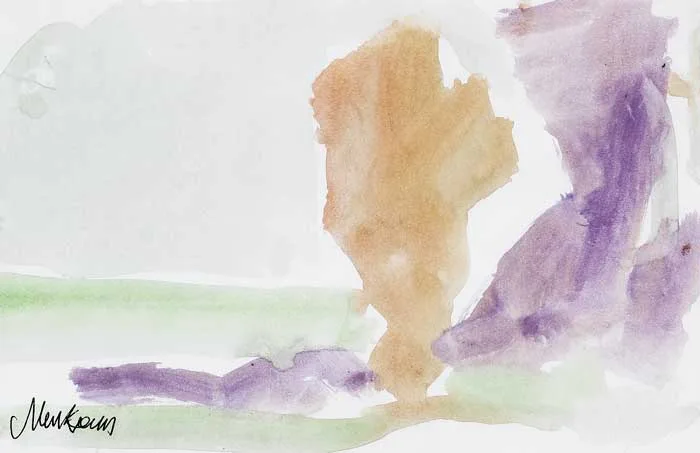 FROM KILLINEY HILL by Markey Robinson, watercolour, sold Nov 2009