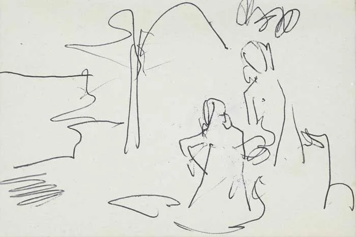 THE NATIVITY by Markey Robinson, pen on paper, sold Nov 2009