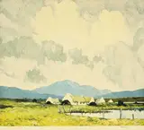Paul Henry, COTTAGES BY A BOGLAKE