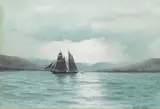 William Percy French, SCHOONER IN BAY