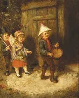 Erskine Nicol, THREE CHILDREN PLAYING AT MARCHING SOLDIERS