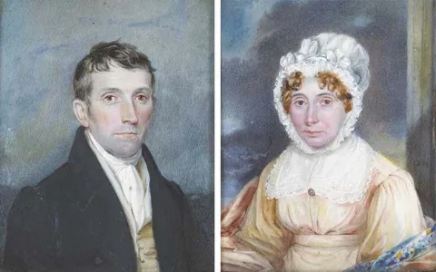 Gustavus Hamilton, MINIATURE PORTRAITS, SIR JOHN CHARLES INGHAM AND LADY WILHELMINA INGHAM, watercolour