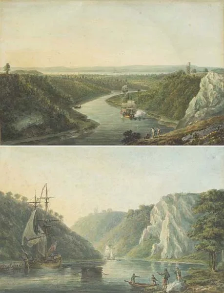 Nicholas Pocock, BRISTOL CHANNEL VIEWS, 1792 (A PAIR), watercolour over pencil