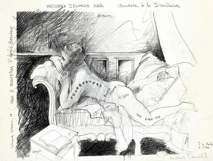 Micheal Farrell, MISS O'MURPHY D'APRES BOUCHER, pencil