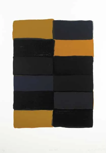 BLUE FOLD by Sean Scully, 2007, lithograph (no. 12 from an edition of 50), sold Sep 2009