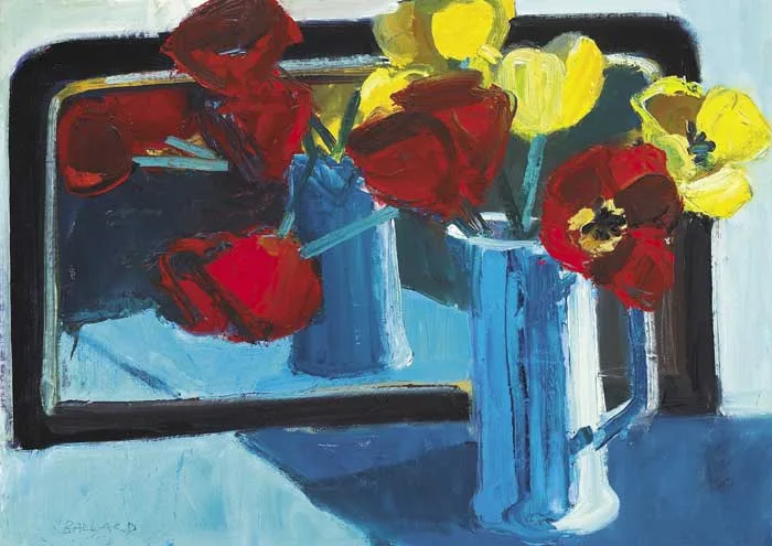 STILL LIFE WITH MIRROR by Brian Ballard, 2008, oil on canvas, sold Sep 2009