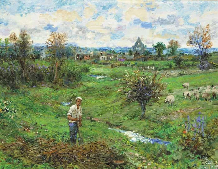 NAVAN, COUNTY MEATH by Jack Cudworth, oil on board, offered Sep 2009