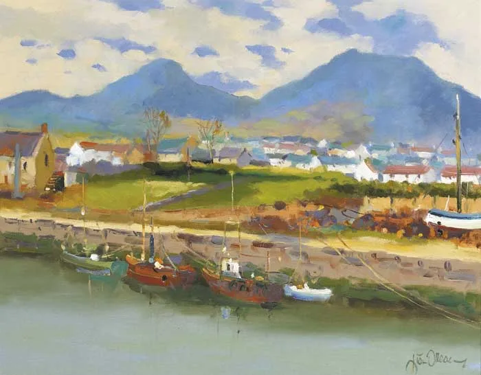 Annalong, County Down by Liam Treacy, oil on canvas, sold May 2009