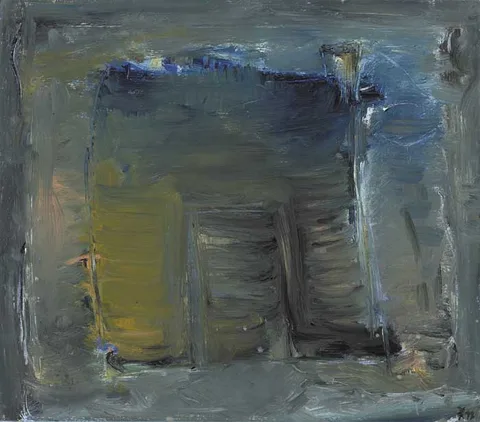 Paul Yates, HOUSE MADE OF STRAW, 1972, oil on canvas board