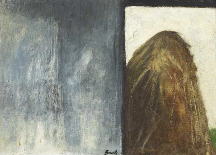 HAYSTACK by Charles Brady, oil on canvas, sold May 2009