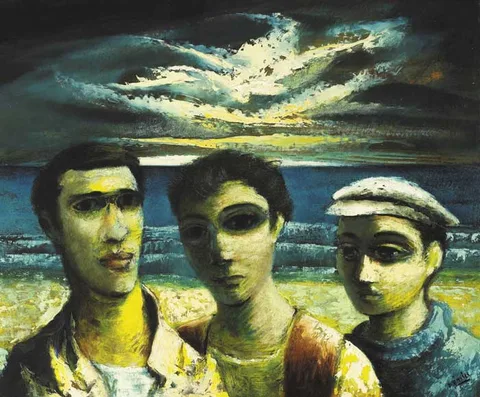 Daniel O'Neill, SEAFARING MEN, oil on board