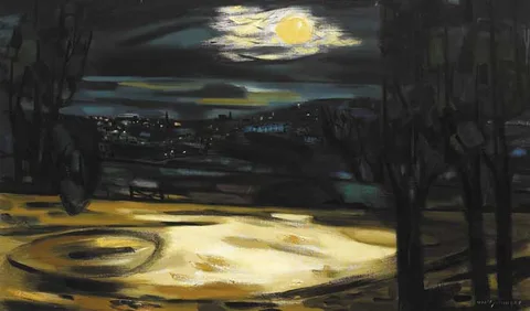 BARLEY MOON by Norah McGuinness, oil on canvas, sold May 2009