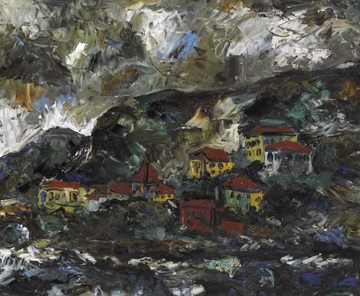CAP D'AIL by Kenneth Hall, 1938, oil on canvas, sold May 2009