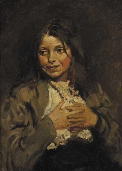 William Orpen, THE BEGGAR GIRL, oil on canvas