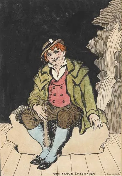 STAGE IRISHMAN by Jack Butler Yeats, c.1909, ink and watercolour, sold May 2009