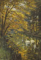 Aloysius C. OKelly, SWANS ON A RIVER