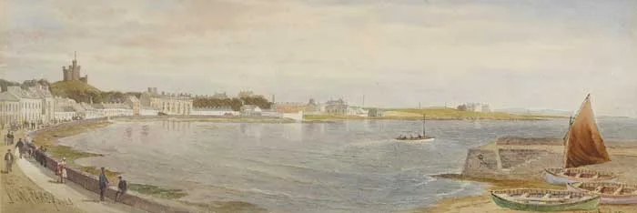 DONAGHADEE, COUNTY DOWN by Joseph William Carey, pencil and watercolour, sold May 2009
