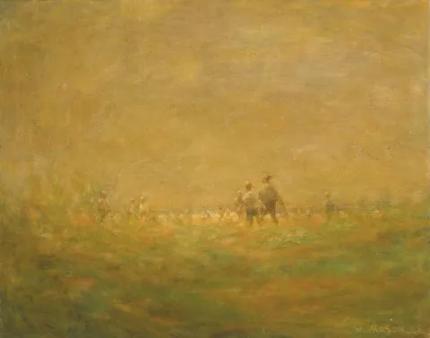 SAND AND SEA by William Mason, 1968, oil on canvas, offered May 2009