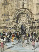 James Le Jeune, WEDDING GUESTS ARRIVING AT CHURCH