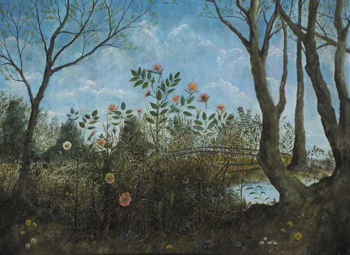 William Eric Horsbrugh-Porter, WILD ROSES, oil on panel
