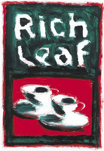 RICH LEAF TEA by Neil Shawcross, 1999, watercolour and acrylic on paper, offered May 2009