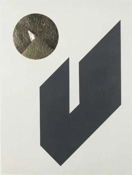 TANGRAM III by Patrick Scott, 2005, carborundum with gold leaf (no. 47 from an edition of 75), sold Mar 2009