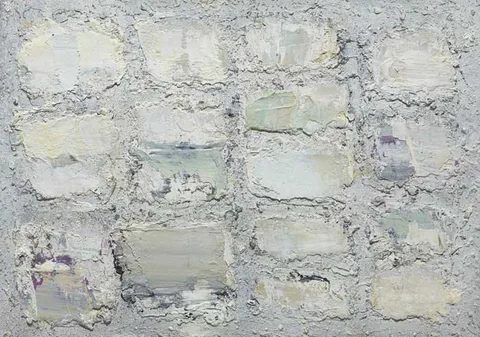 John Kingerlee, PNEUMA-GRID WITH ISLANDS AND THE SEA, 2007, oil on board