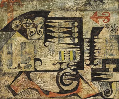 Thurloe Conolly, PAINTING I, oil on masonite board