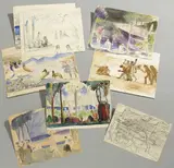 Robert Gregory, BATHERS, MYTHOLOGICAL SCENES - A COLLECTION OF WATERCOLOURS AND DRAWINGS