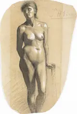 Sarah Purser, LIFE DRAWING OF STANDING WOMAN