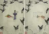 Walter Osborne, TWO GREETING CARDS SENT TO SARAH PURSER, ONE A SKETCH OF SARAH PURSER, THE OTHER, A SCENE FROM THE MIKADO