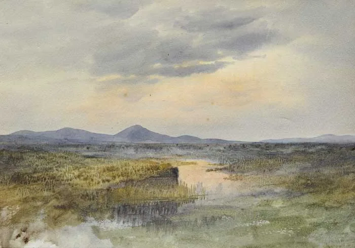 CROAGH PATRICK by William Percy French, watercolour, sold Mar 2009