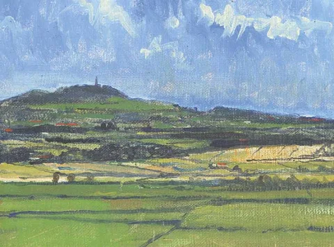 Maurice MacGonigal, LANDSCAPE, SCRABO, COUNTY DOWN, circa 1928, oil on canvas laid on board