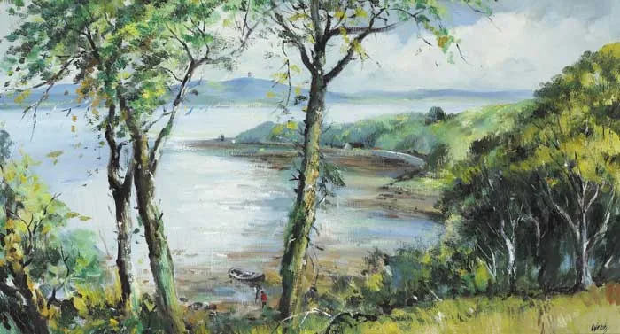 SCRABO FROM MOUNT STEWART by Kenneth Webb, oil on canvas, offered Mar 2009