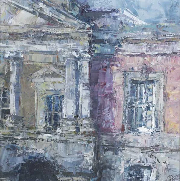 DUBLIN CASTLE by Aidan Bradley, oil on board, sold Mar 2009